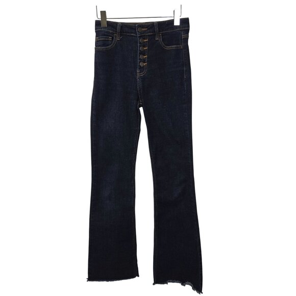 Cello High Rise Button Fly Flared Raw Hem Jeans Size Cello 5/27 - Picture 1 of 7